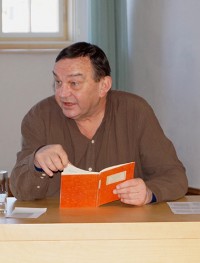 Rainer Gruß liest beim Hoyerswerdaer Kunstverein, 2018