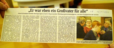 Bericht vom Jahr 2000 in der Sächsischen Zeitung
